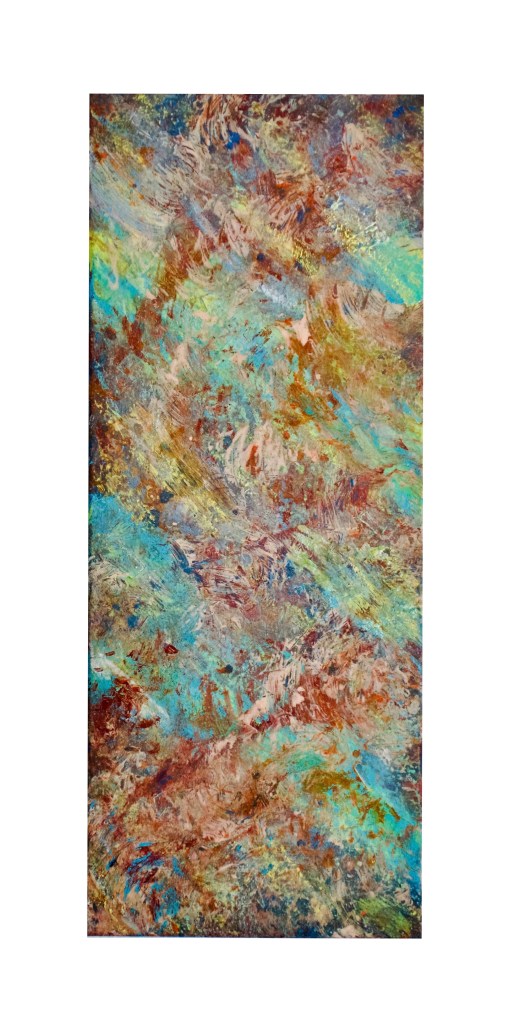 “Cosmic Plasma” 
By Pascale Lanfranchi              Acrylic Paint                                                               (19.5”x8”) (49,5 x 20,5cm)