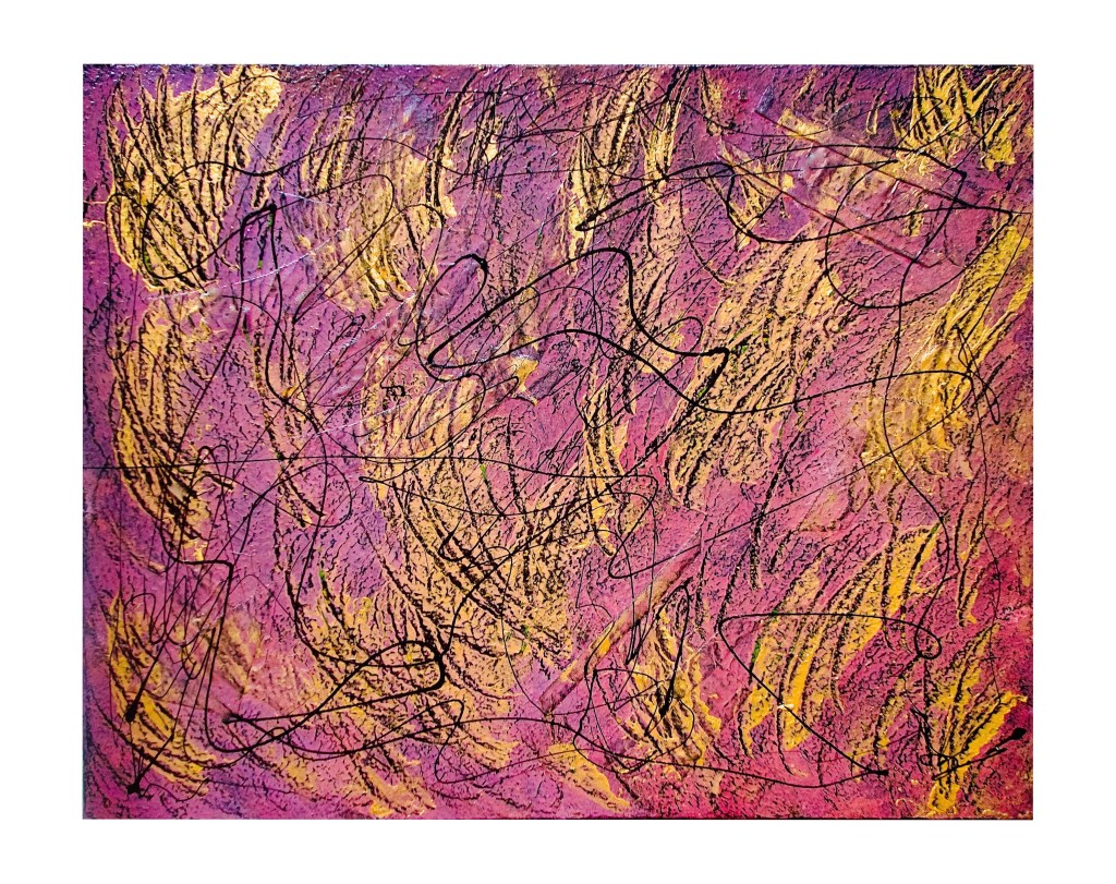 “Dizzying Elation” 
By Pascale Lanfranchi                                 Acrylic Paint                                                              (16”x20”) (40,5 x 51cm)