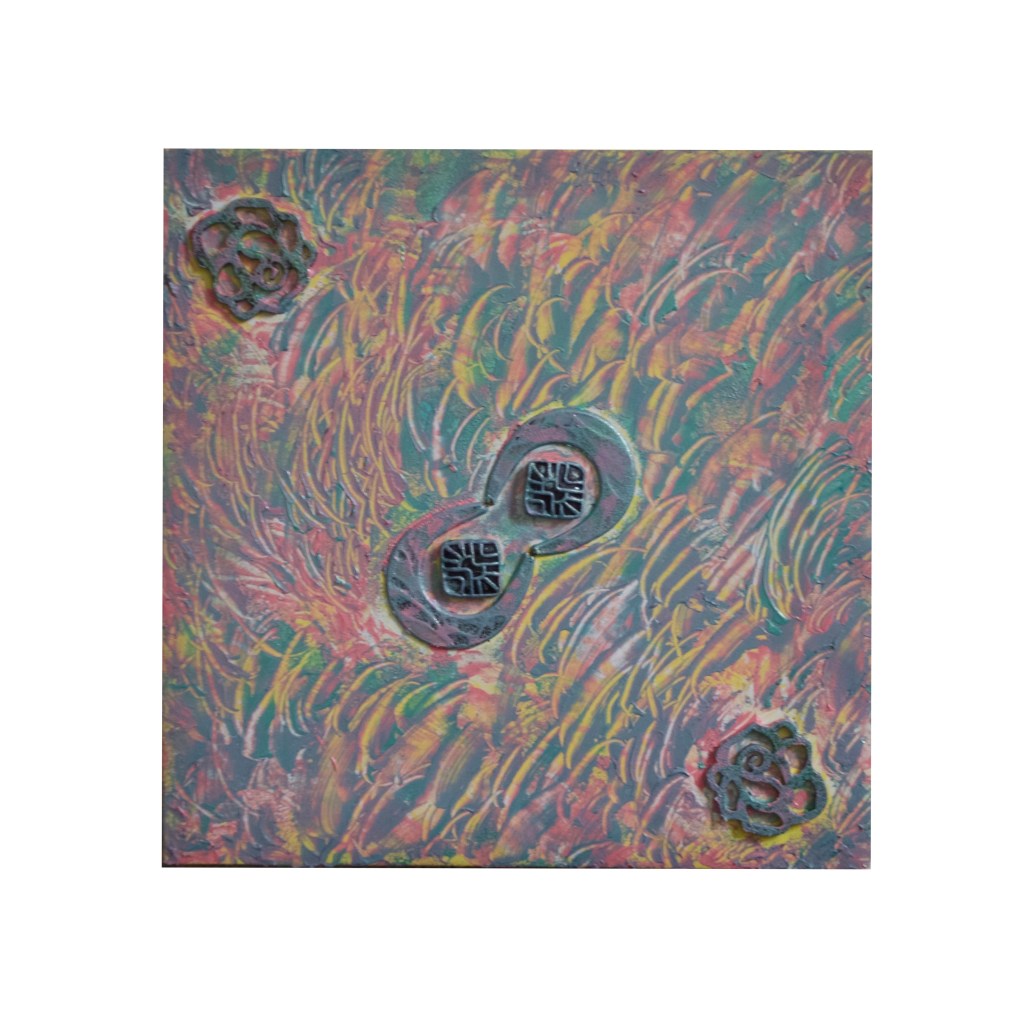 “First Dance”  
By Pascale Lanfranchi                                                                       Mixed Media   [6485-52]                                                               ((11”x11”) (28 x 28cm)