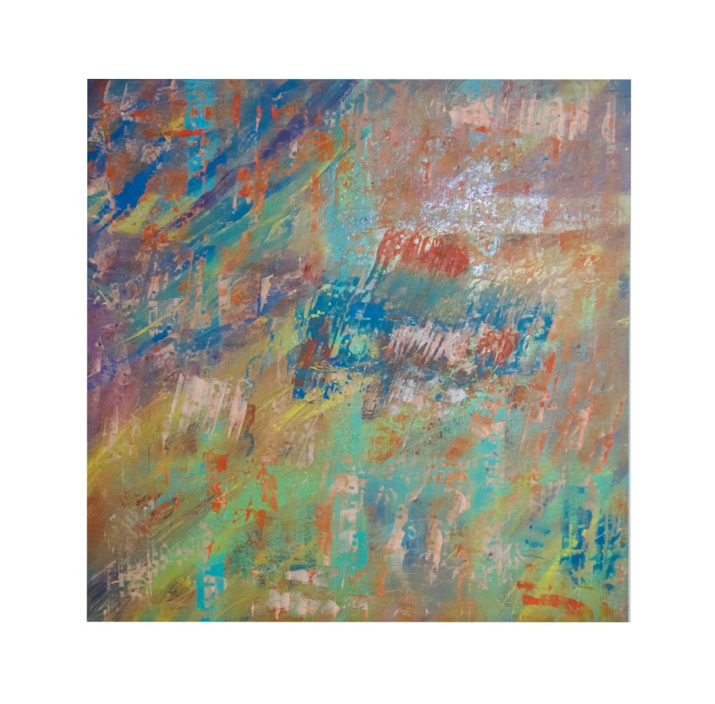 “Creative Pathway”                                                     By Pascale Lanfranchi                                               Mixed Media                                                             (35”x35”) (89 x 89cm)