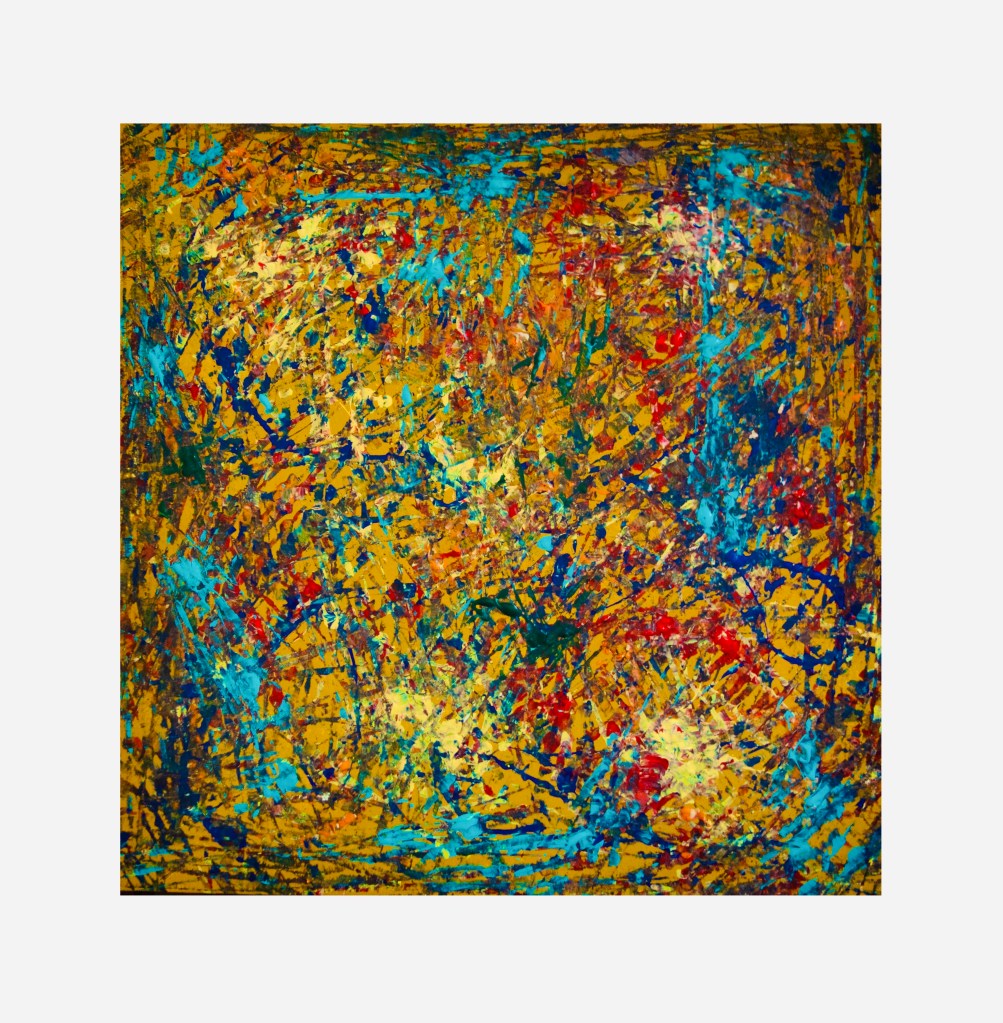 “Rivoluzione”                                                                     By Pascale Lanfranchi                                           Acrylic Paint                                                                (27”x27”) (68,5 x 68,5cm)