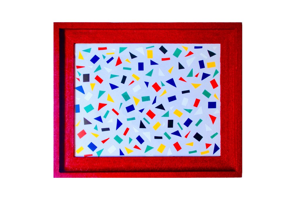“Mosaic Illusion”  
By Pascale Lanfranchi                                                                                    Mixed Media  [6485-7]                                                                  (14”x17”) (35,5 x 43cm)