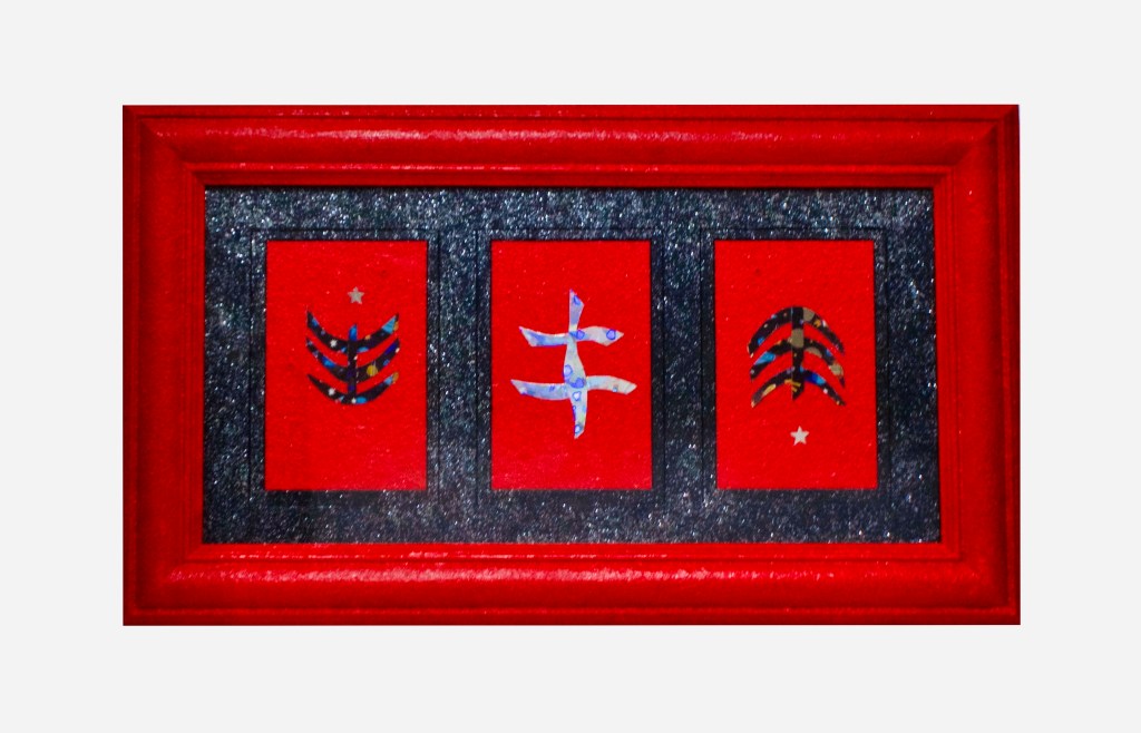 “Galacticus”  
By Pascale Lanfranchi                                                              Mixed Media  [6485-140]                                                               (19.5”x11.5”) (49,5 x 29cm)