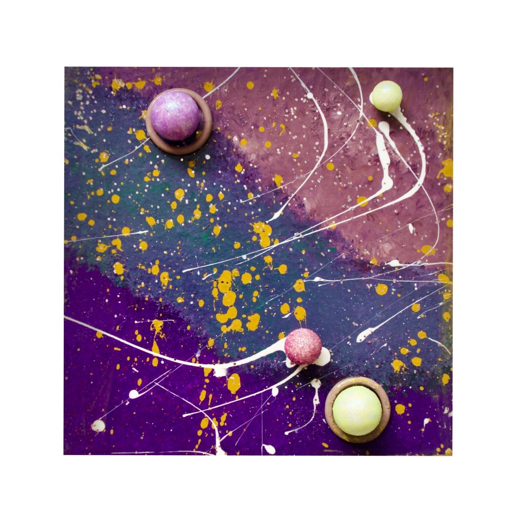 “Astral Corridor”                                                                            By Pascale Lanfranchi                                                 Mixed Media   [6485-18]                                                              (6”x6”) (15,25 x 15,25cm)