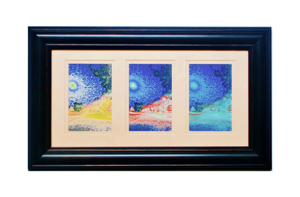 “Cali Nite” 
By Pascale Lanfranchi                                                             (11.5”x19.5”) (29 x 49,5cm)